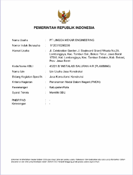 IZIN LOKASI & IZIN USAHA